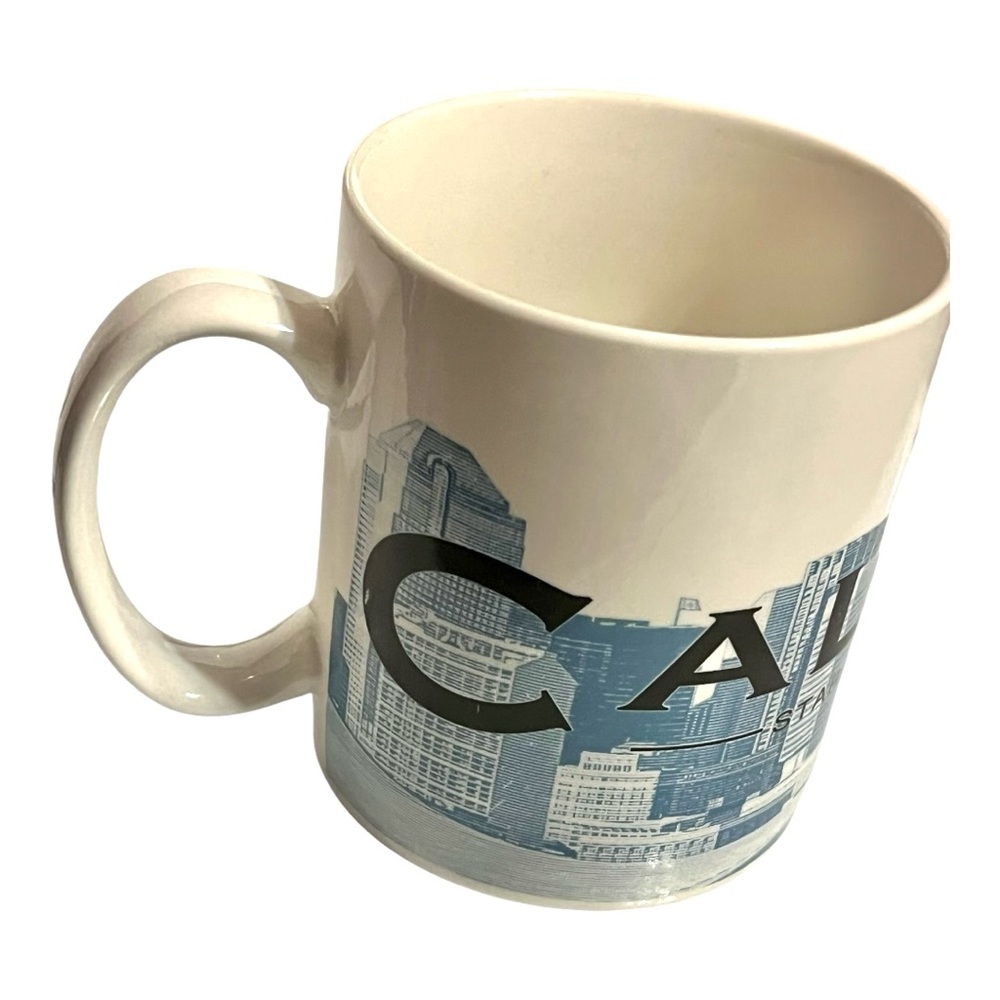 Starbucks barista skyline series ‘02 ceramic Calgary oversized mug stampede city